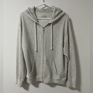 Hollister Oversized Grey Hoodie Casual Loungewear
